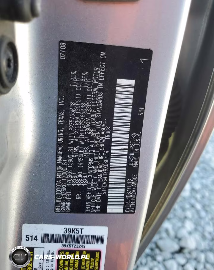 2008 Toyota Tundra Crewmax VIN:5TFEV541X8X068414 - 12