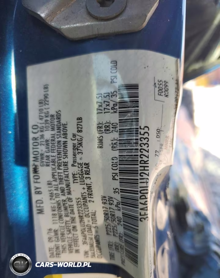 2017 Ford Fusion Se Hybrid VIN:3FA6P0LU2HR223355 - 12