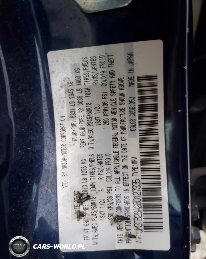 2008 Mazda Cx-9 VIN:JM3TB28A280127335 - 12