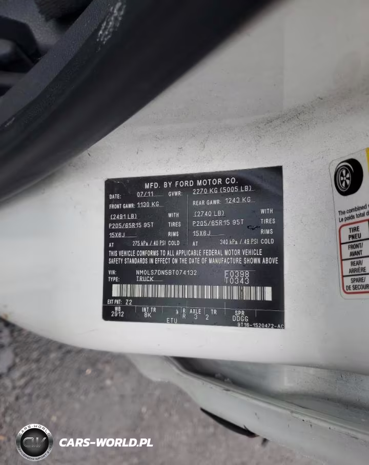 2011 Ford Transit Connect Delivery Van VIN:NM0LS7DN5BT074132 - 13