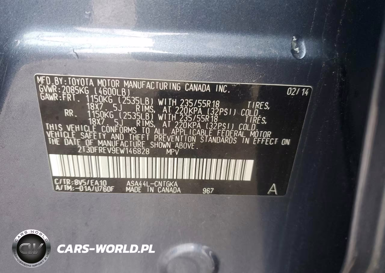 2014 Toyota Rav4 Limited VIN:2T3DFREV9EW146828 - 13