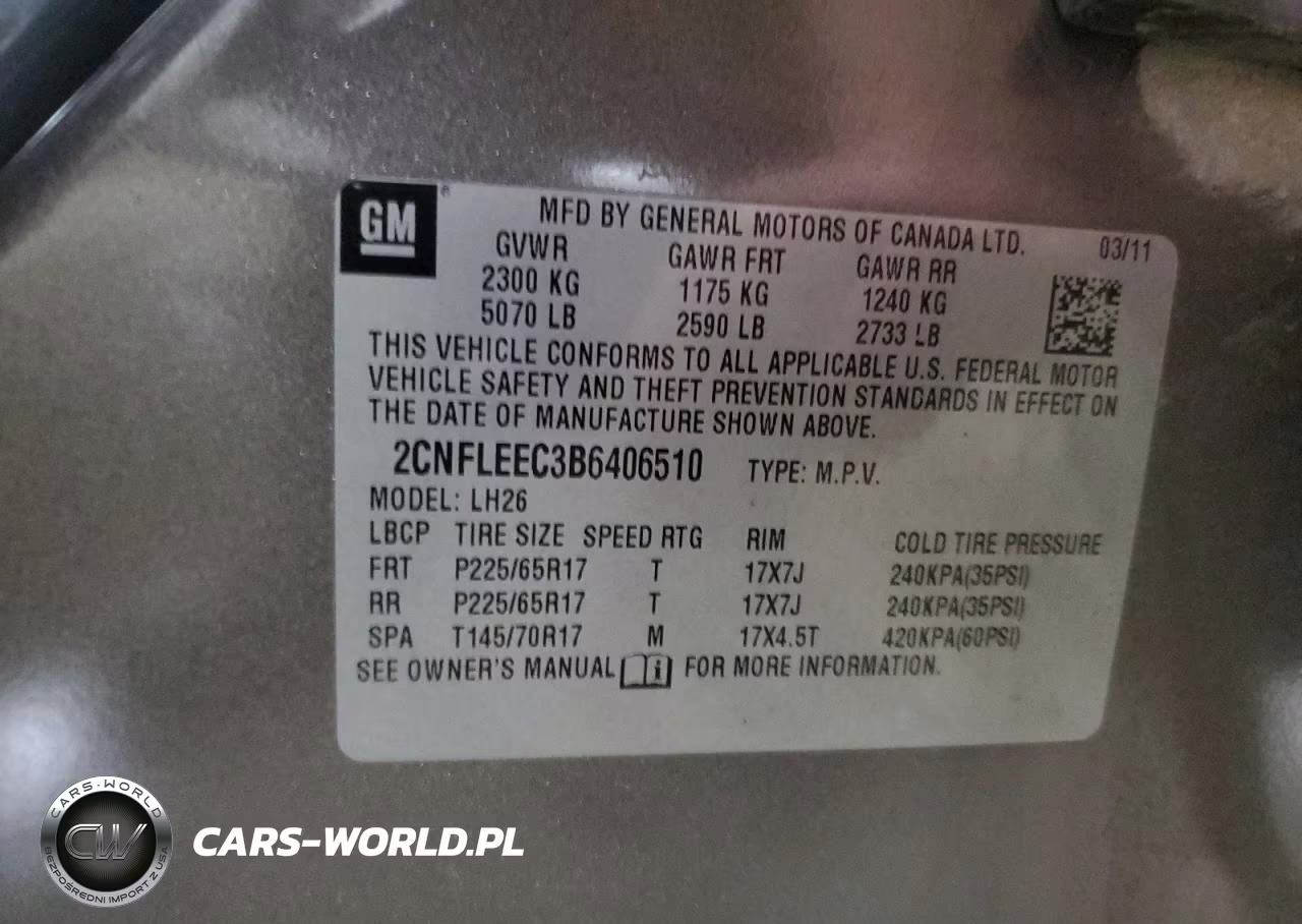 2011 Chevrolet Equinox Lt VIN:2CNFLEEC3B6406510 - 14