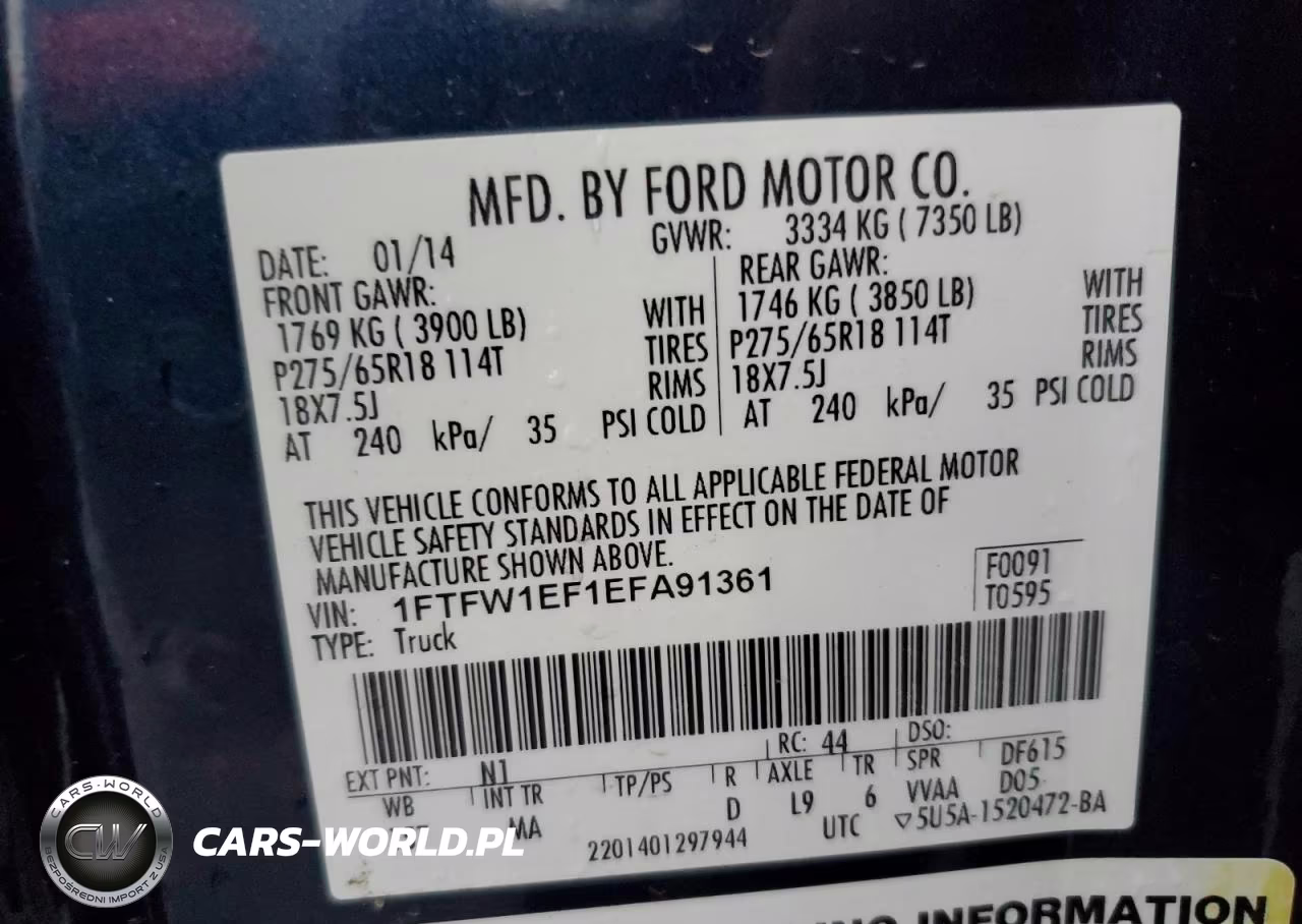 2014 Ford F150 Supercrew VIN:1FTFW1EF1EFA91361 - 12