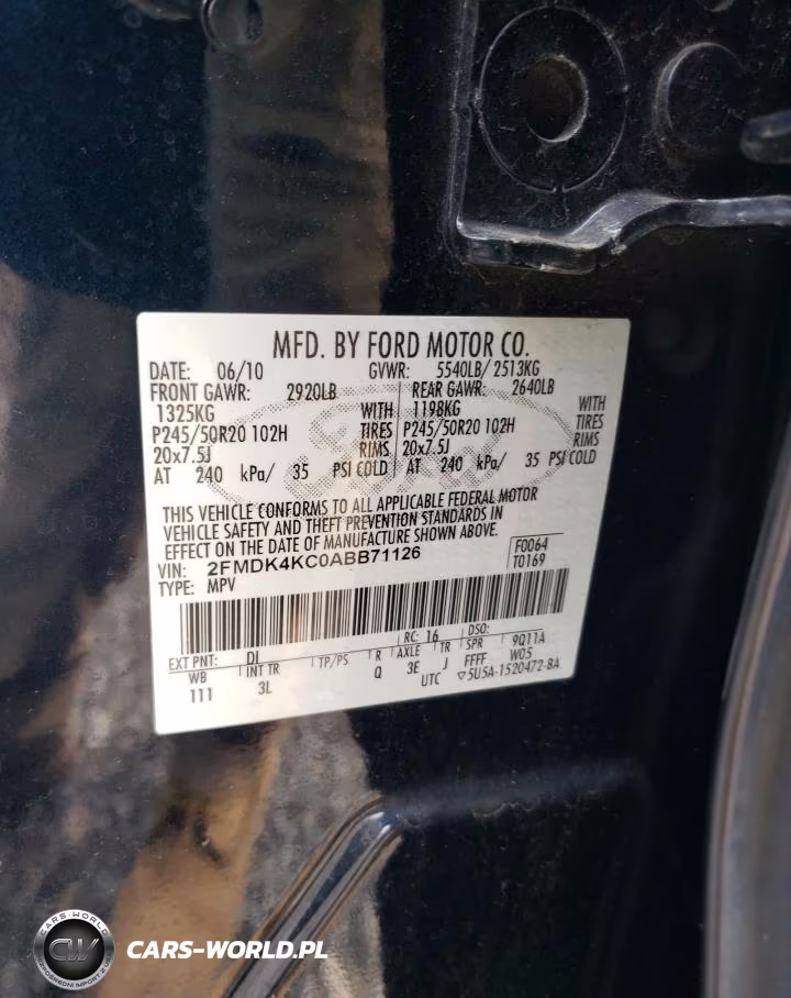 2010 Ford Edge Limited VIN:2FMDK4KC0ABB71126 - 13