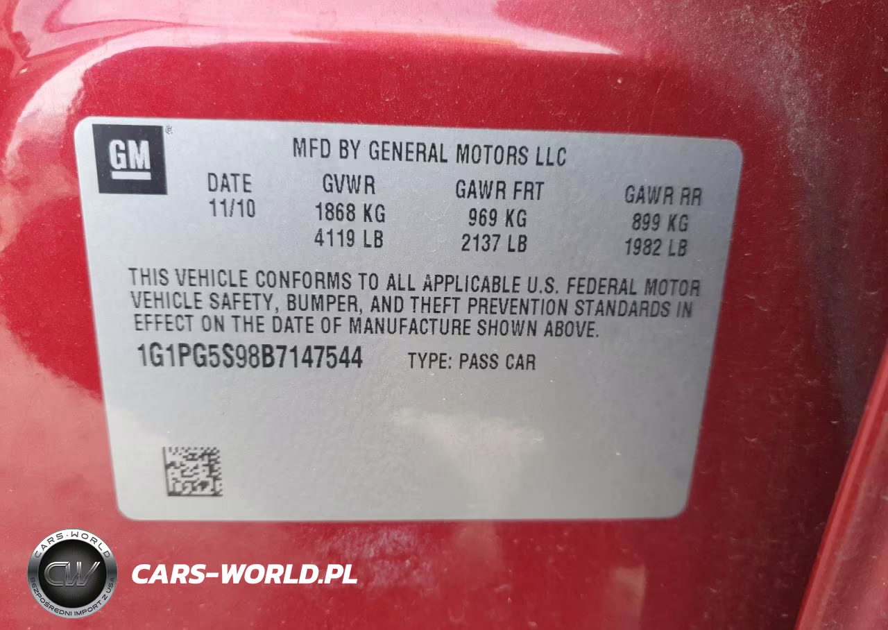 2011 Chevrolet Cruze Lt VIN:1G1PG5S98B7147544 - 12