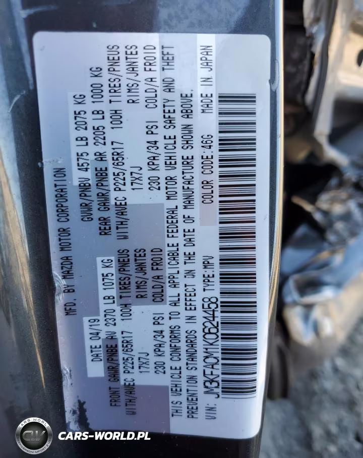 2019 Mazda Cx-5 Touring VIN:JM3KFACM1K0624458 - 13