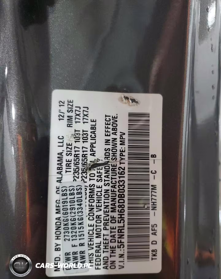2013 Honda Odyssey Exl VIN:5FNRL5H68DB033162 - 14