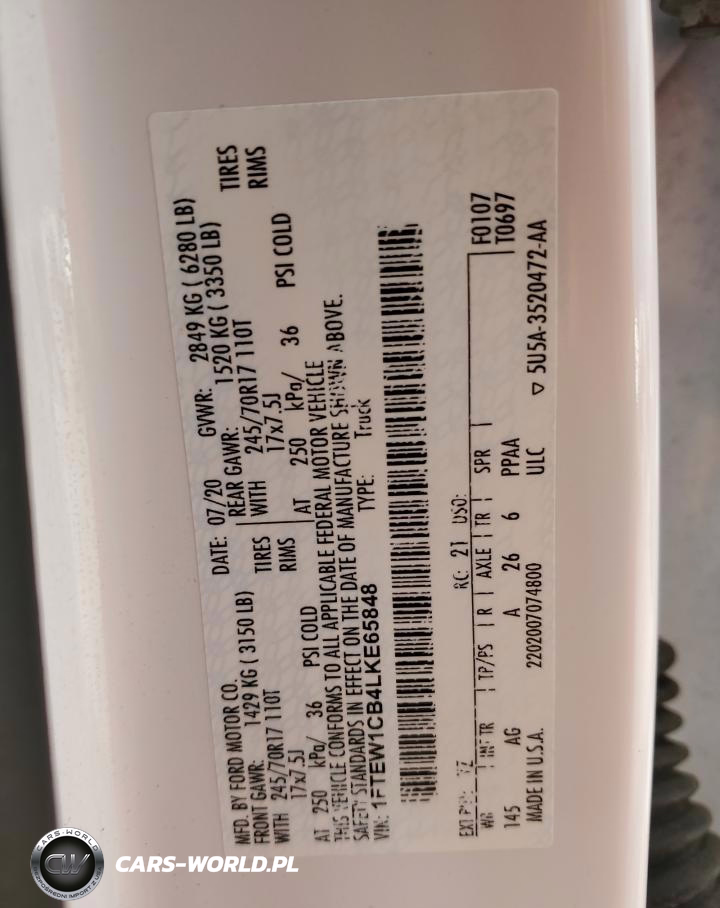 2020 Ford F150 Supercrew VIN:1FTEW1CB4LKE65848 - 12