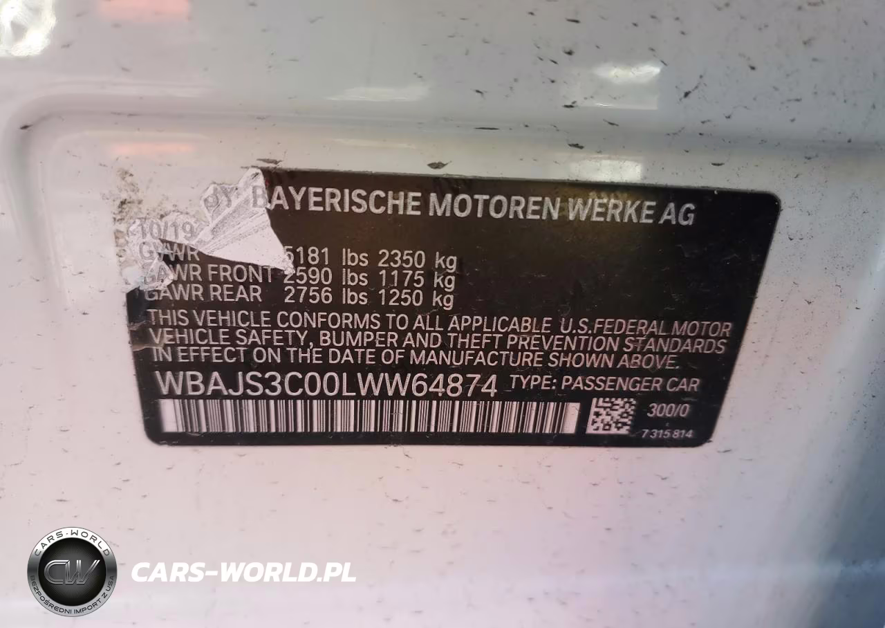 2020 BMW 540 Xi VIN:WBAJS3C00LWW64874 - 12