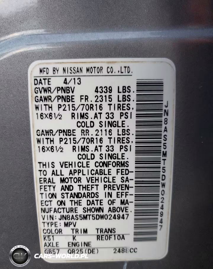 2013 Nissan Rogue S VIN:JN8AS5MT5DW024947 - 13