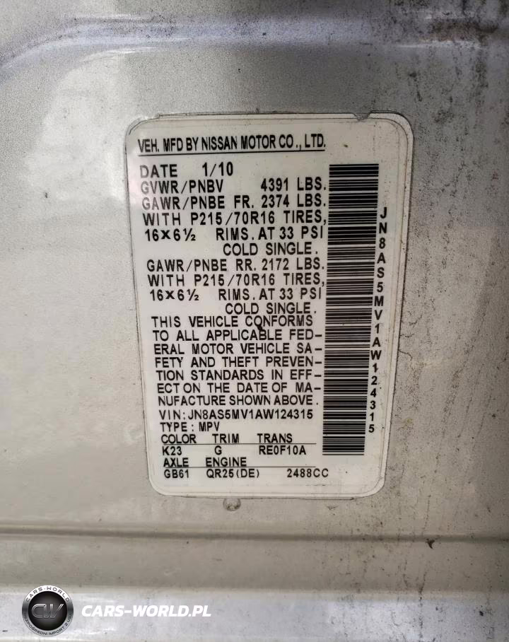 2001 Nissan Rouge VIN:JN8AS5MV1AW124315 - 13
