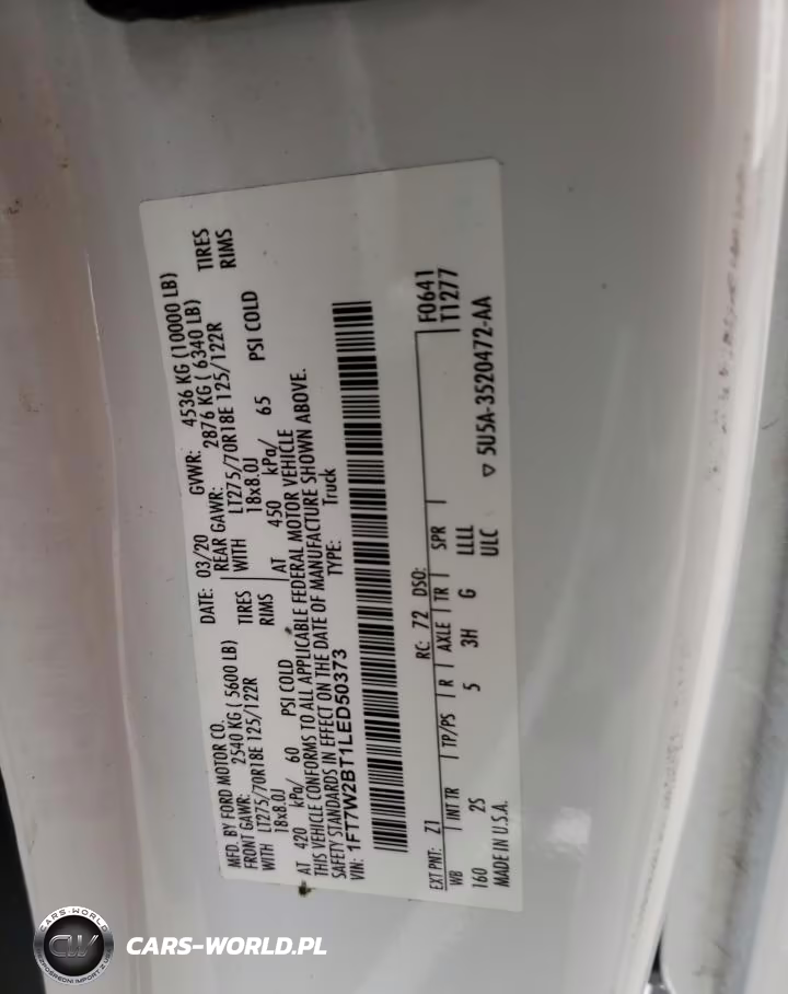 2020 Ford F250 Super Duty VIN:1FT7W2BT1LED50373 - 13