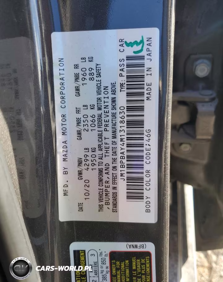 2021 Mazda 3 VIN:JM1BPBAY4M1318630 - 13
