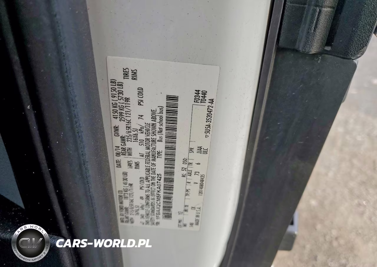 2015 Ford Transit T-350 VIN:1FBAX2CM5FKA07425 - 13
