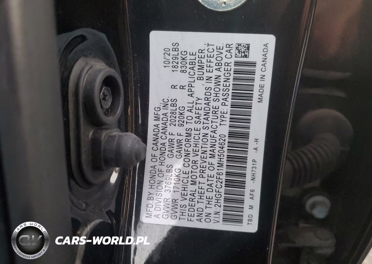2021 Honda Civic Lx VIN:2HGFC2F61MH504620 - 12