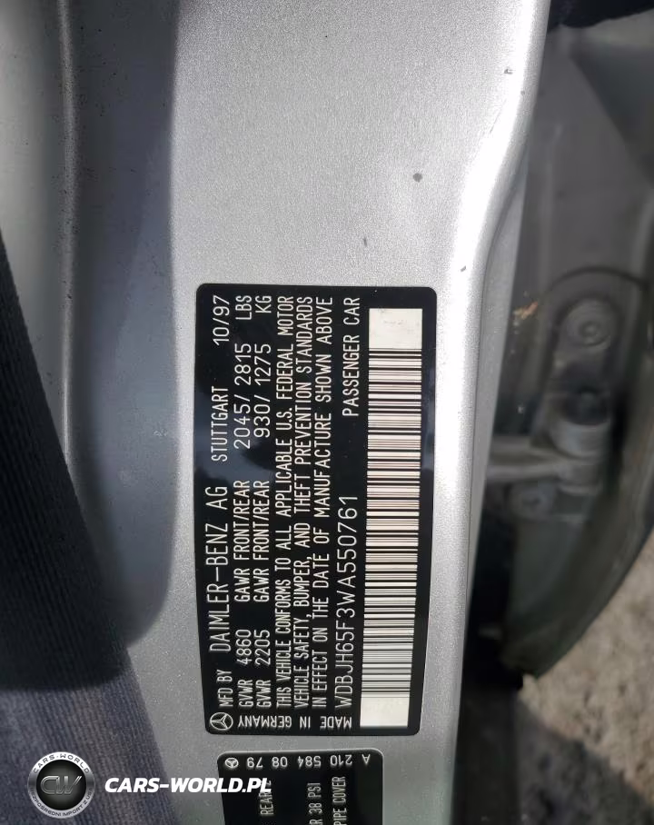 1998 Mercedes-Benz E-320 VIN:WDBJH65F3WA550761 - 12