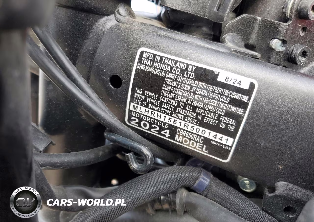 2024 Honda Cbr650 R VIN:MLHRH1551R5001441 - 10