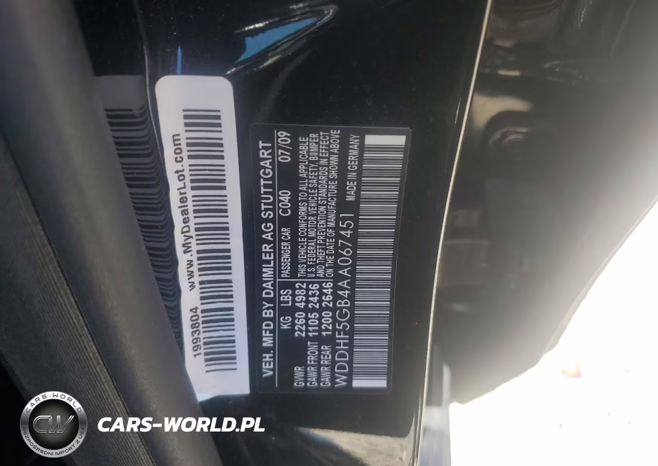 2010 Mercedes-Benz E 350 VIN:WDDHF5GB4AA067451 - 12