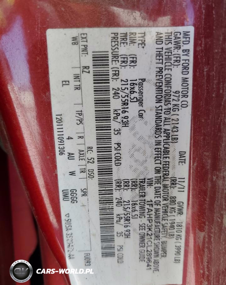 2012 Ford Focus Se VIN:1FAHP3K21CL289641 - 12