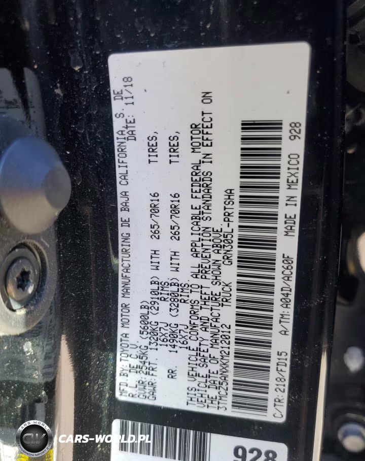 2019 Toyota Tacoma VIN:3TMCZ5ANXKM212012 - 12