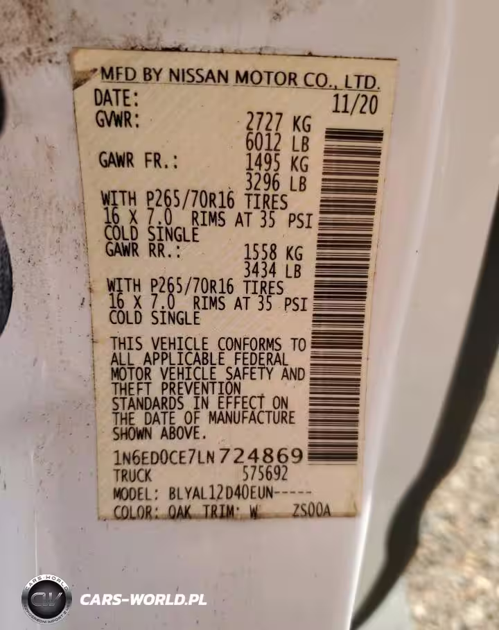 2020 Nissan Frontier S VIN:1N6ED0CE7LN724869 - 12