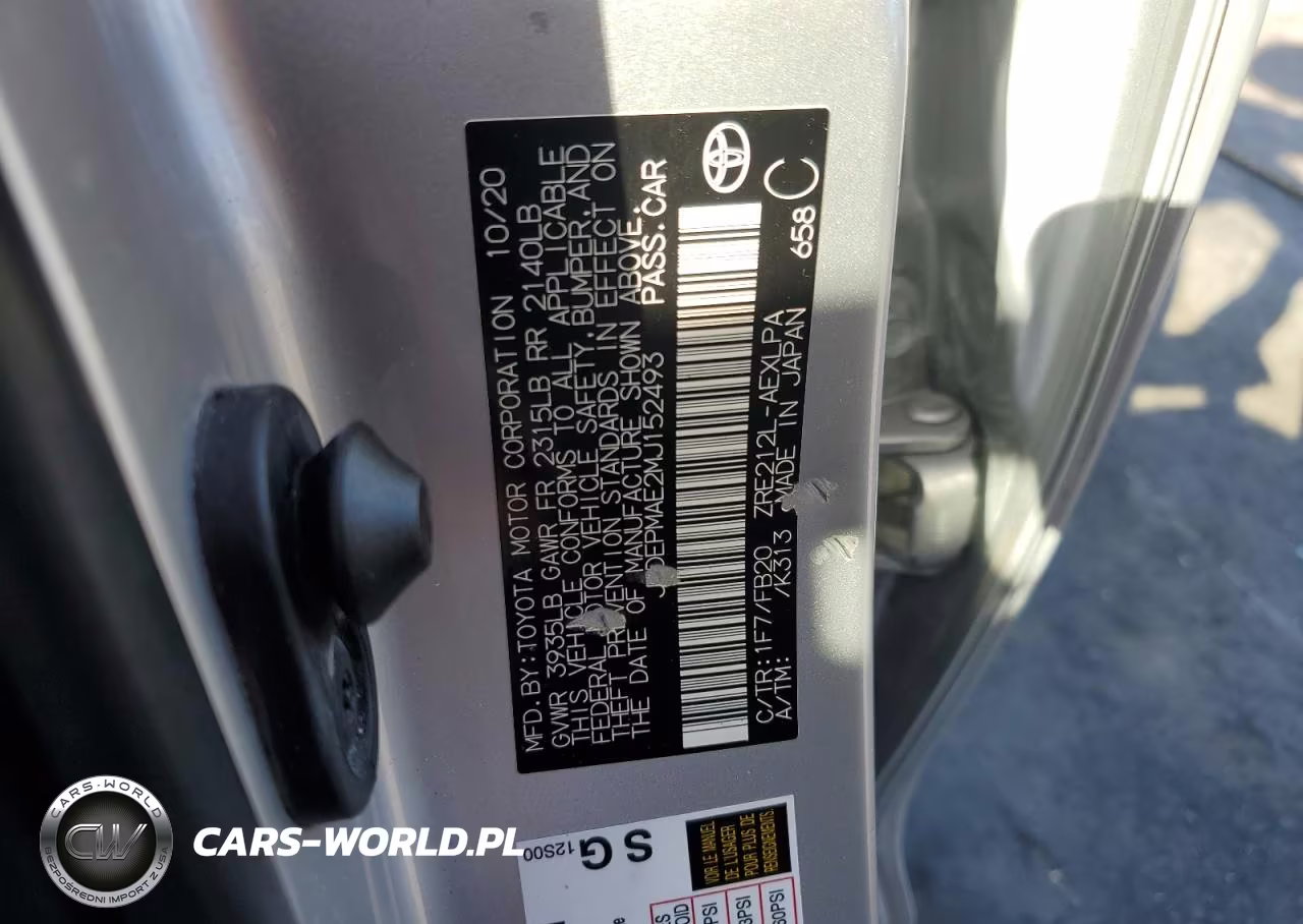 2021 Toyota Corolla Le VIN:JTDEPMAE2MJ152493 - 12