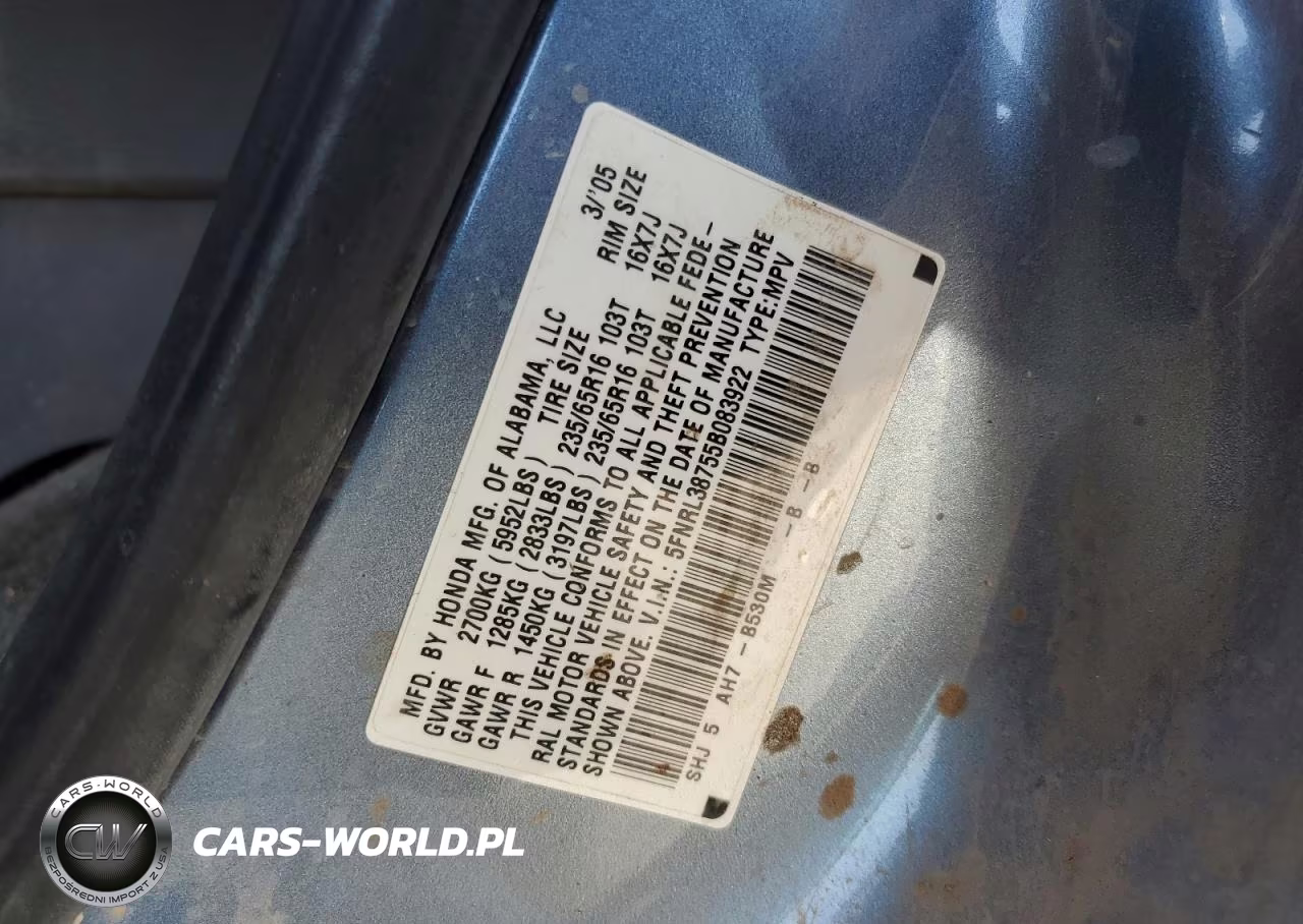 2005 Honda Odyssey Exl VIN:5FNRL38755B083922 - 14