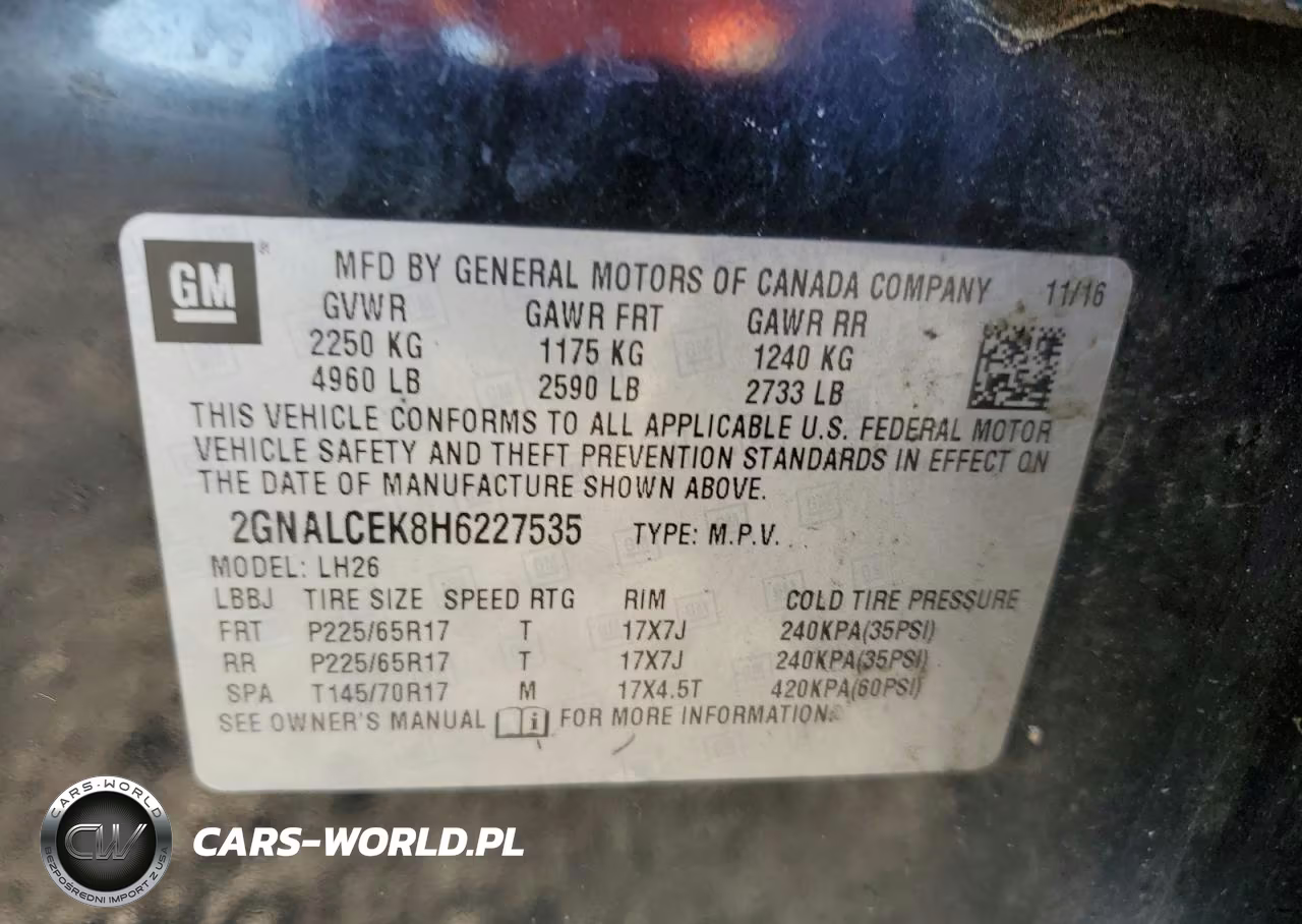 2017 Chevrolet Equinox Lt VIN:2GNALCEK8H6227535 - 13