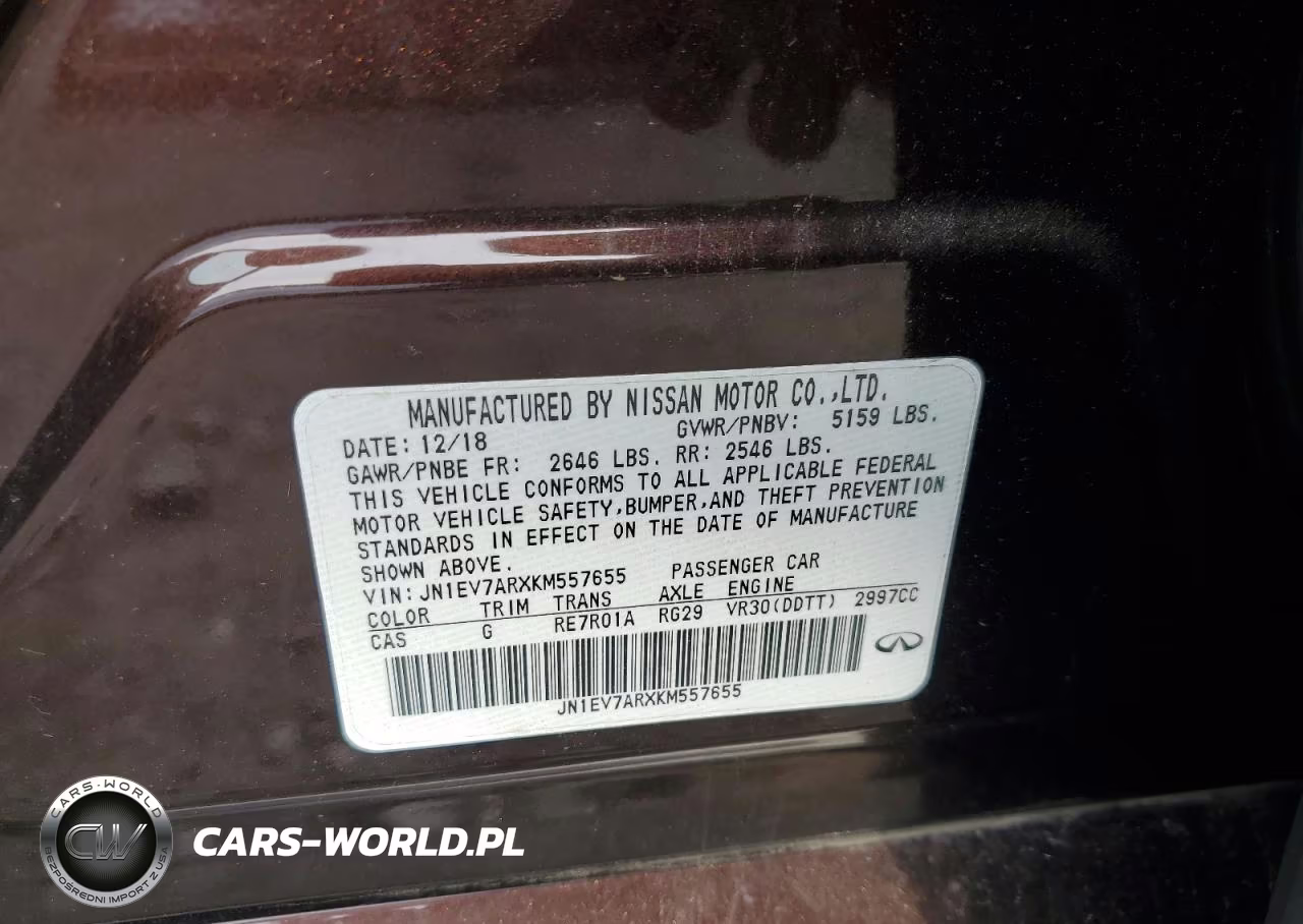 2019 Infiniti Q50 Luxe VIN:JN1EV7ARXKM557655 - 12