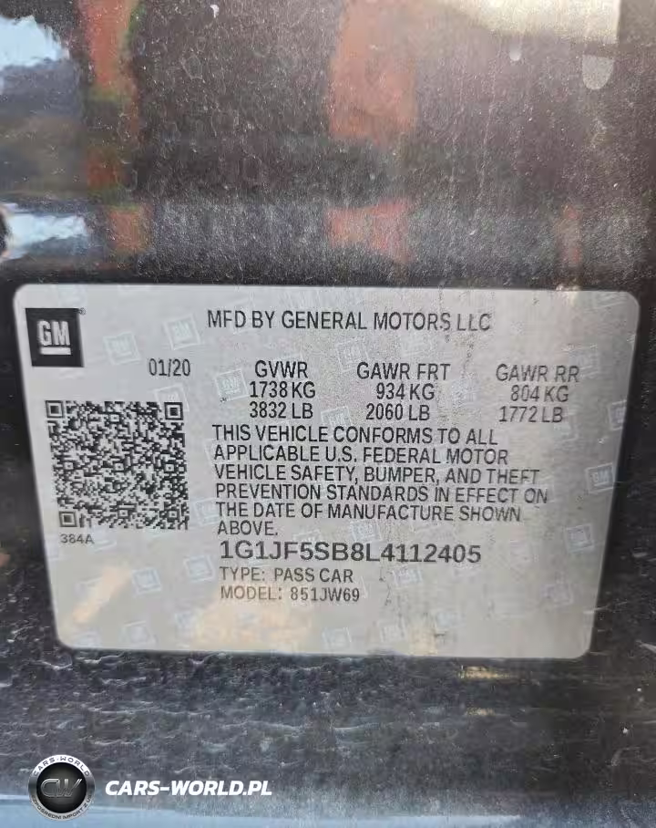 2020 Chevrolet Sonic Premier VIN:1G1JF5SB8L4112405 - 12