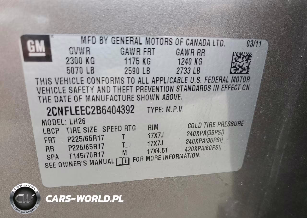 2011 Chevrolet Equinox Lt VIN:2CNFLEEC2B6404392 - 13