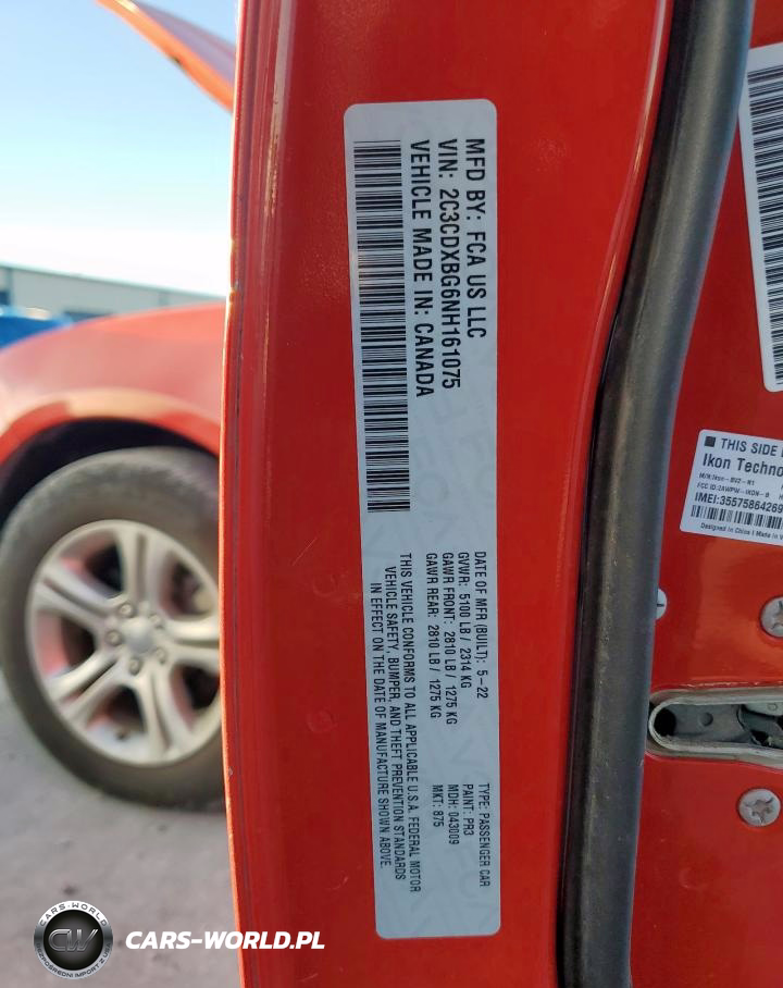 2022 Dodge Charger Sxt VIN:2C3CDXBG6NH161075 - 12