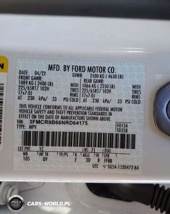 2022 Ford Bronco Sport Big Bend VIN:3FMCR9B66NRD64175 - 13