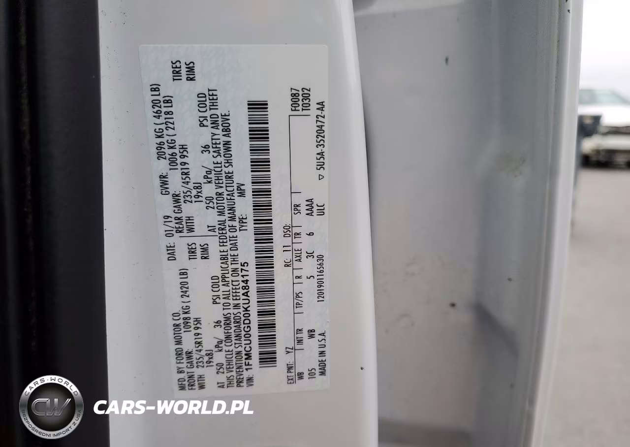 2019 Ford Escape Se VIN:1FMCU0GD0KUA84175 - 14