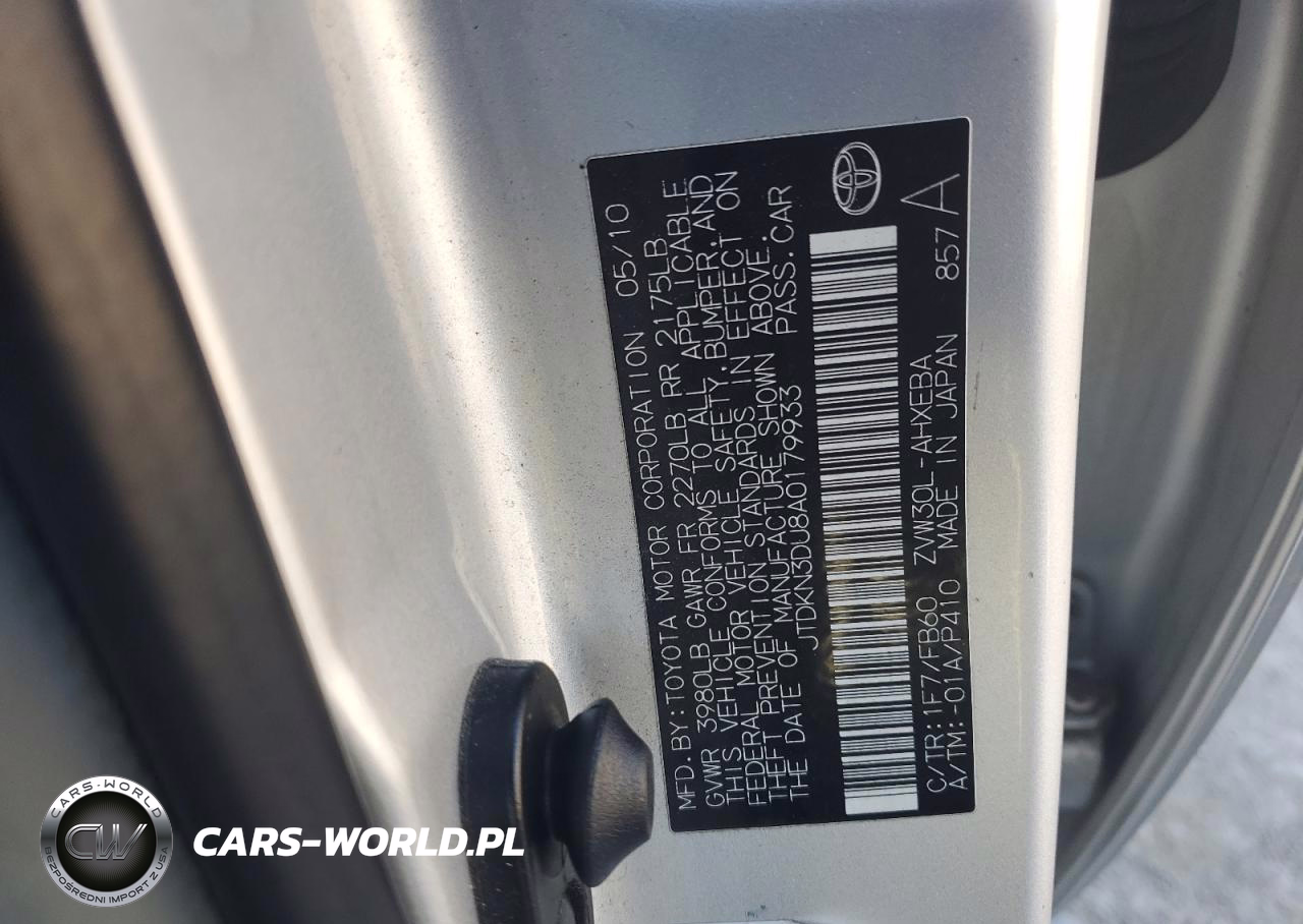 2010 Toyota Prius VIN:JTDKN3DU8A0179933 - 12