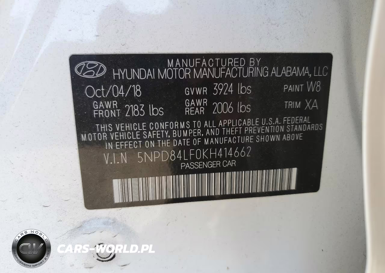 2019 Hyundai Elantra Sel VIN:5NPD84LF0KH414662 - 12