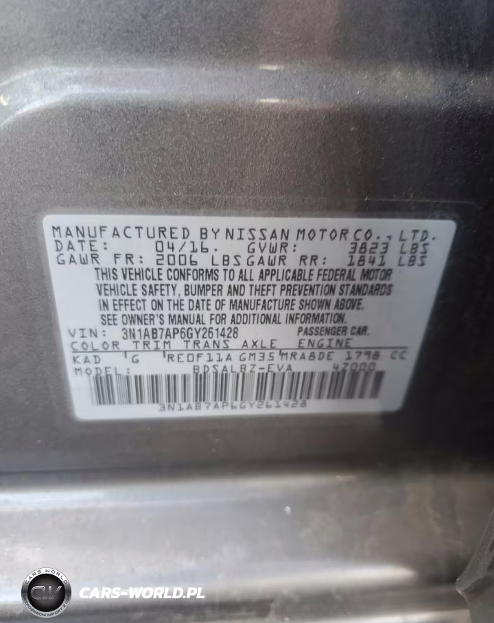 2016 Nissan Sentra S VIN:3N1AB7AP6GY261428 - 13