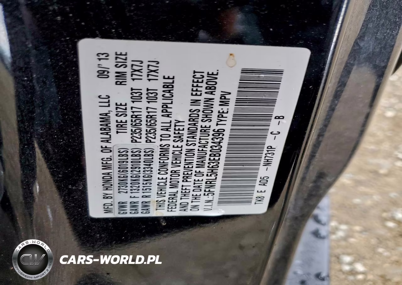 2014 Honda Odyssey Exl VIN:5FNRL5H63EB034396 - 14