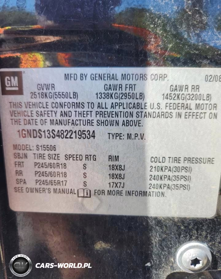 2008 Chevrolet Trailblazer VIN:1GNDS13S482219534 - 13