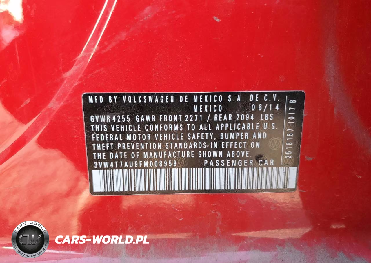 2015 Volkswagen Gti VIN:3VW4T7AU9FM008958 - 12