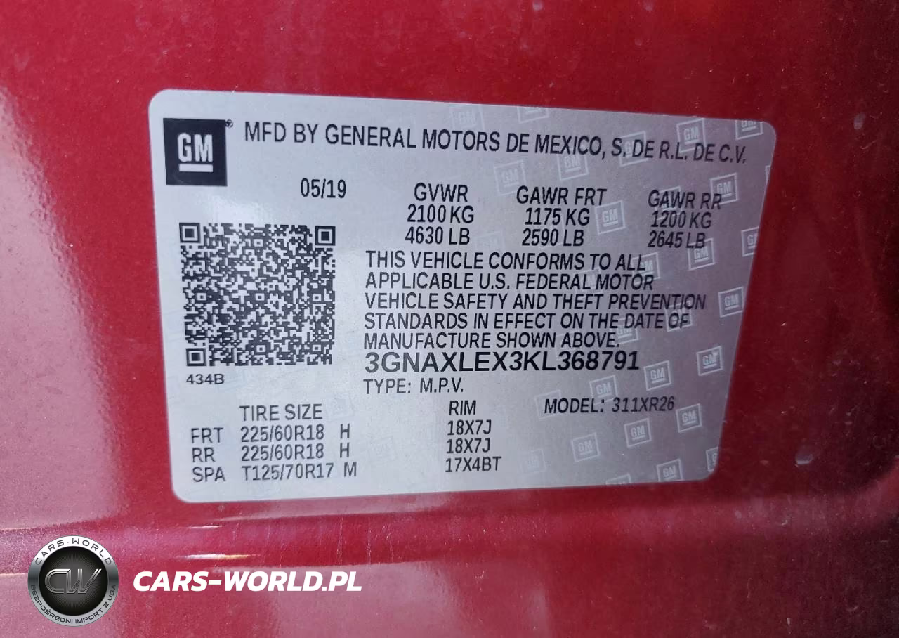 2019 Chev Equinox Lt VIN:3GNAXLEX3KL368791 - 12