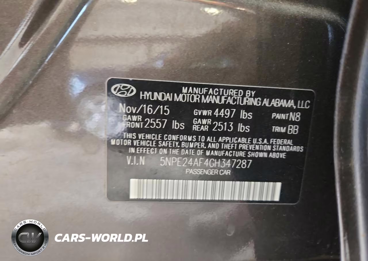 2016 Hyundai Sonata Se VIN:5NPE24AF4GH347287 - 12
