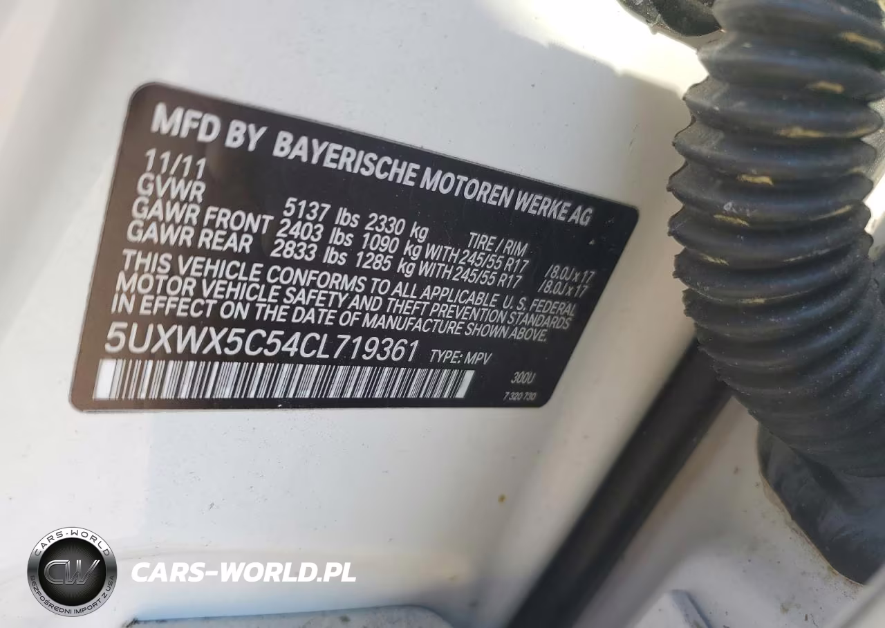 2012 BMW X3 xDrive28I VIN:5UXWX5C54CL719361 - 12