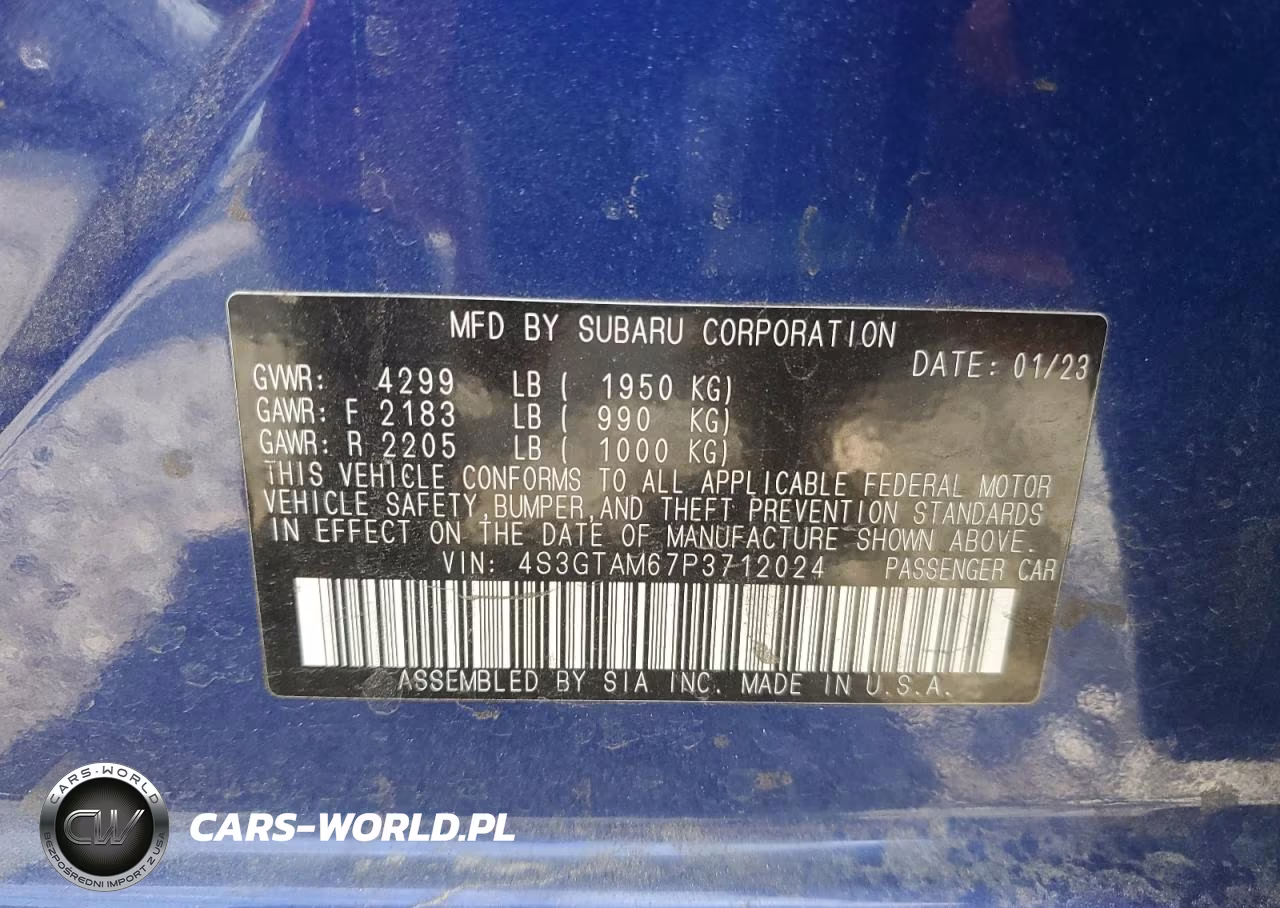 2023 Subaru Impreza Sport VIN:4S3GTAM67P3712024 - 13