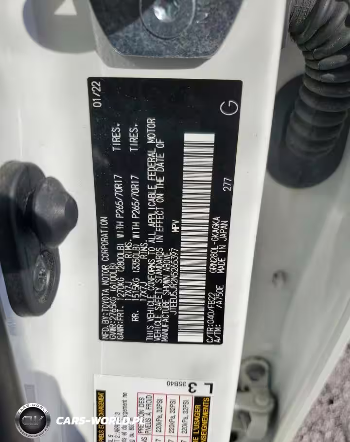 2022 Toyota 4Runner Sr5 VIN:JTEEU5JR2N5265397 - 12