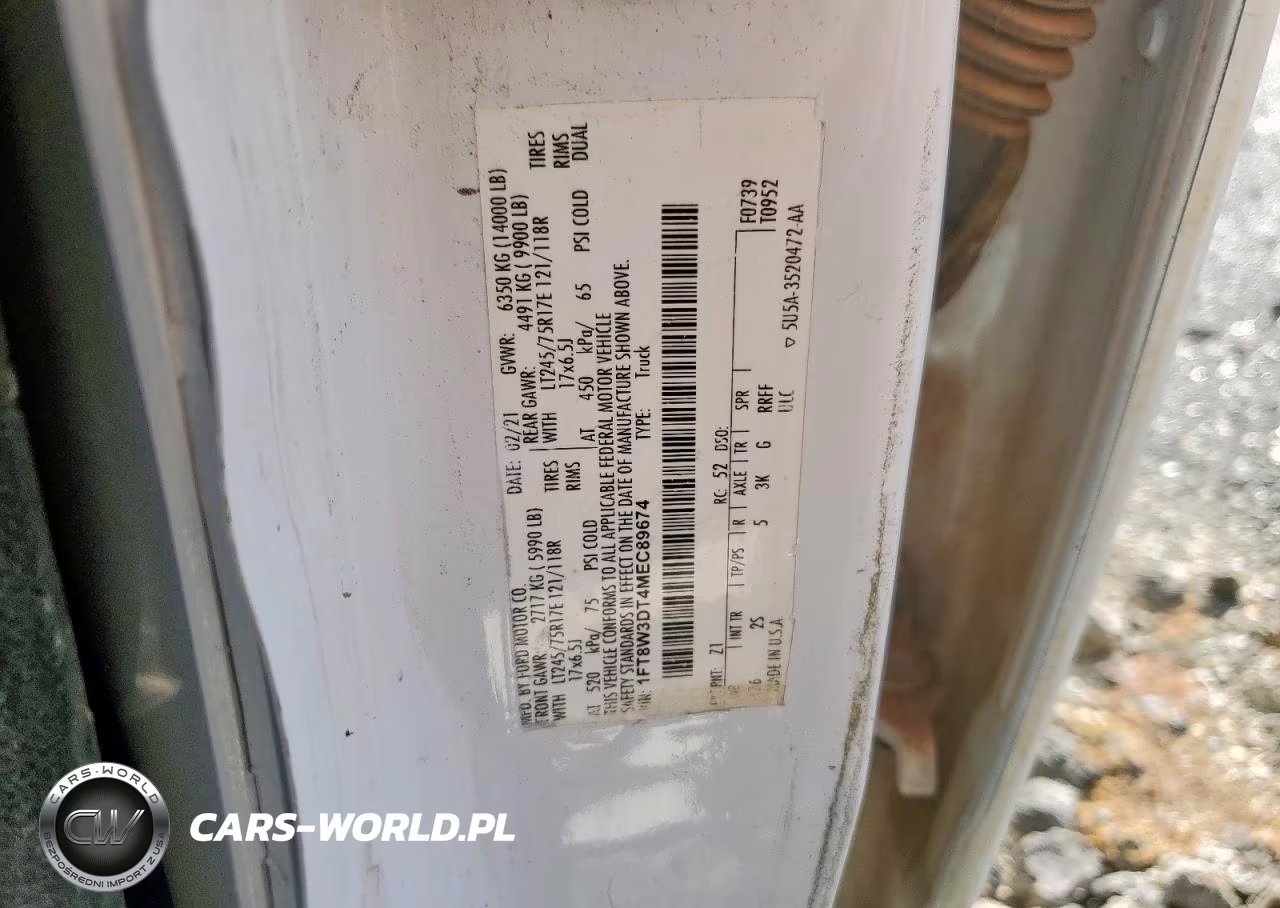 2021 Ford F350 Super Duty VIN:1FT8W3DT4MEC89674 - 12