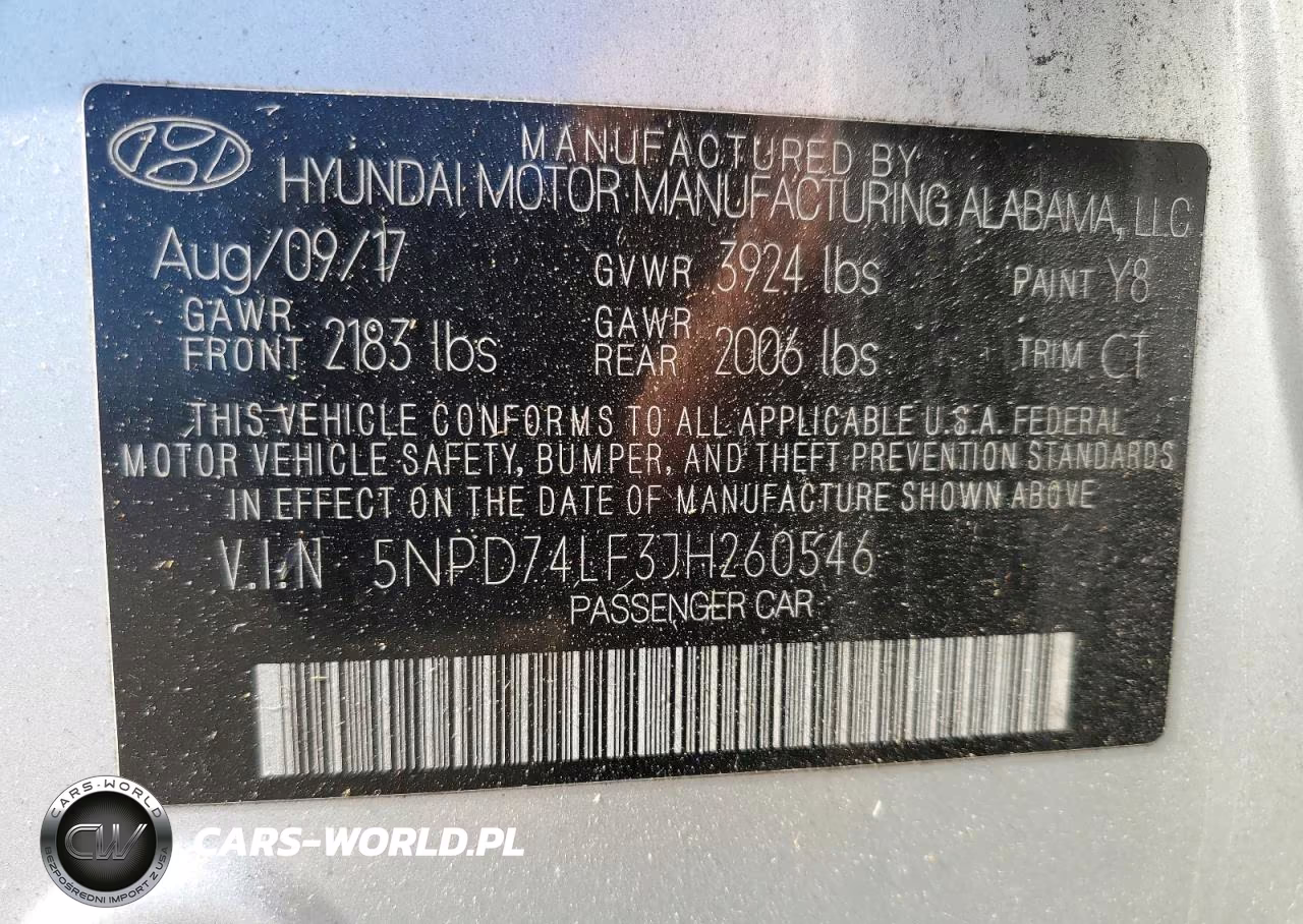 2018 Hyundai Elantra Se VIN:5NPD74LF3JH260546 - 12