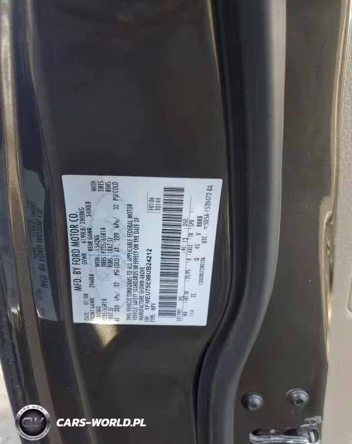 2008 Ford Explorer Limited VIN:1FMEU75E98UB24212 - 12