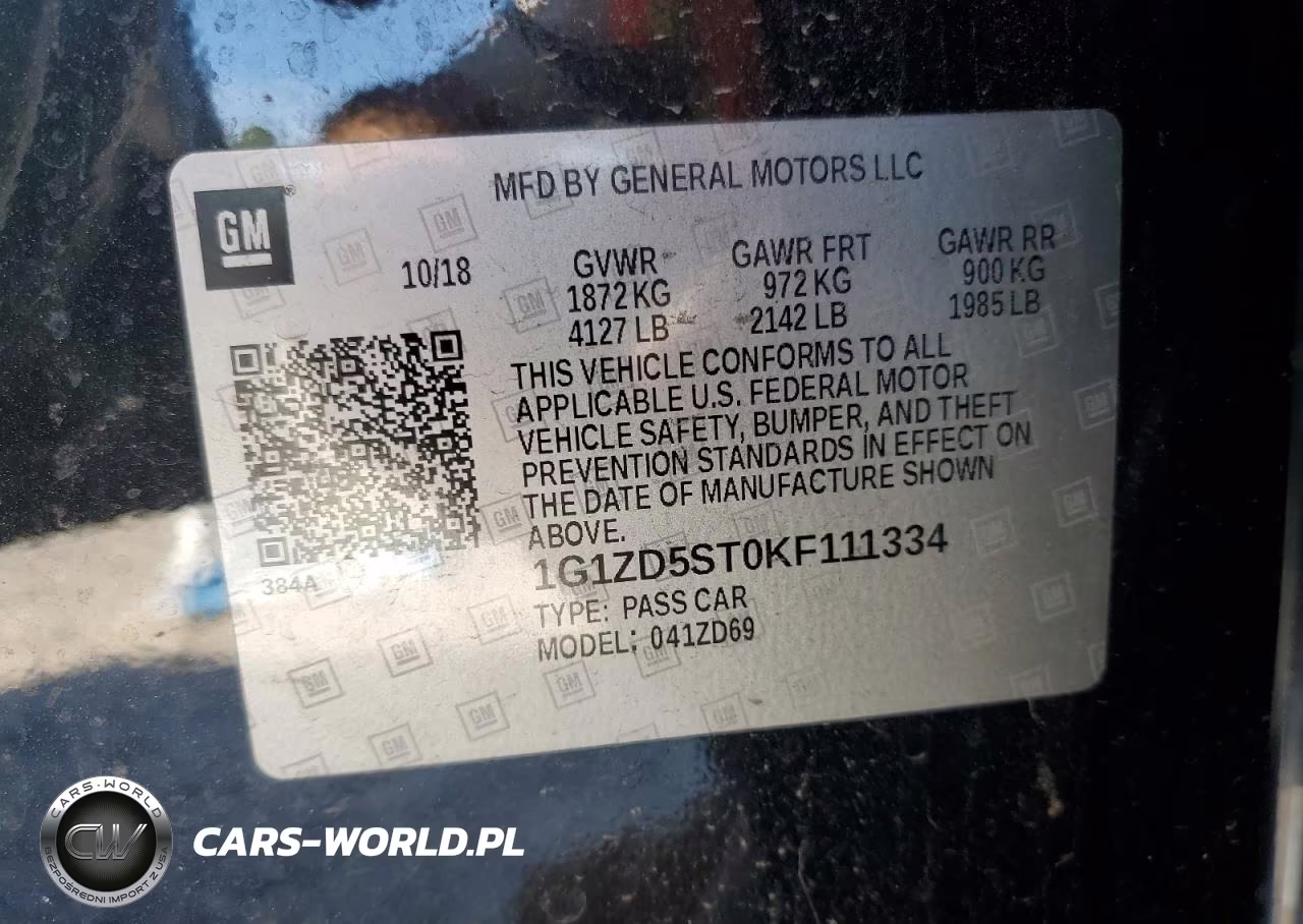 2019 Chevrolet Malibu Lt VIN:1G1ZD5ST0KF111334 - 12