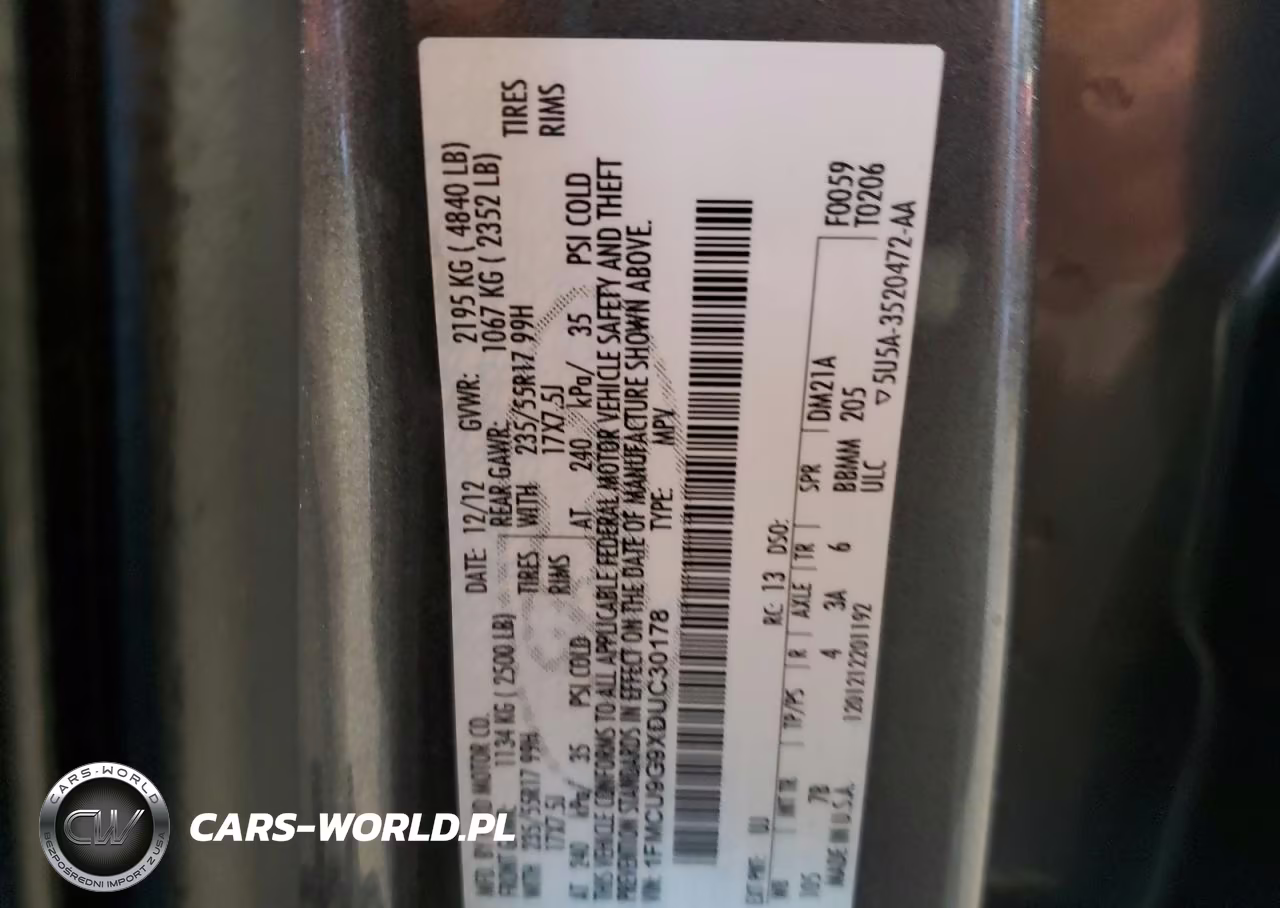 2013 Ford Escape Se VIN:1FMCU9G9XDUC30178 - 13
